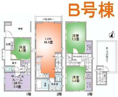 Floor plan. 36,900,000 yen, 4LDK, Land area 60.28 sq m , Building area 110.17 sq m 4LDK Roof balcony (roof) with Used as a garden-friendly