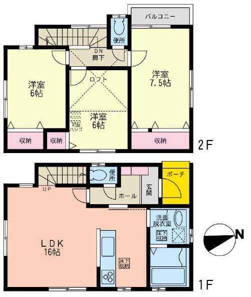 Floor plan. 36,880,000 yen, 3LDK, Land area 90.01 sq m , Building area 85.99 sq m