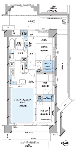  ■ E type ・ 3LDK + WIC + SIC footprint / 70.23 sq m  Balcony area / 10.07 sq m price / 32,750,000 yen ※ SIC = shoes closet (Karen Court first-come, first-served basis dwelling unit)