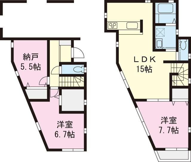 Floor plan. 31,043,000 yen, 2LDK+S, Land area 82.78 sq m , Building area 84.69 sq m