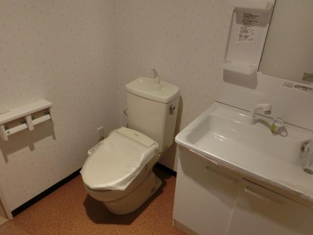 Wash basin, toilet. Washbasin next to the toilet