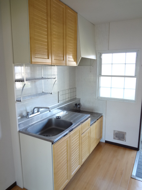 Kitchen. Bright kitchen there is a window! 