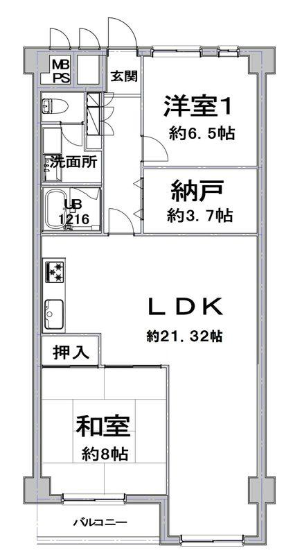 Floor plan. 3LDK+S, Price 16,900,000 yen, Occupied area 82.05 sq m , Balcony area 4.26 sq m