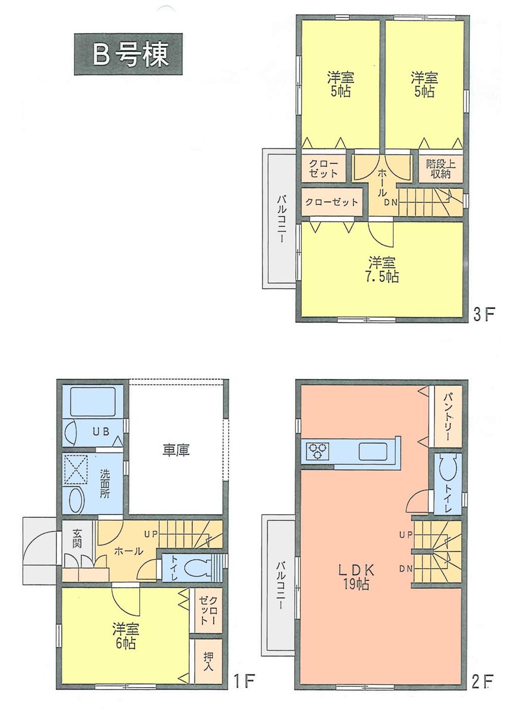 Floor plan. 36,958,000 yen, 4LDK, Land area 65.44 sq m , Building area 109.25 sq m