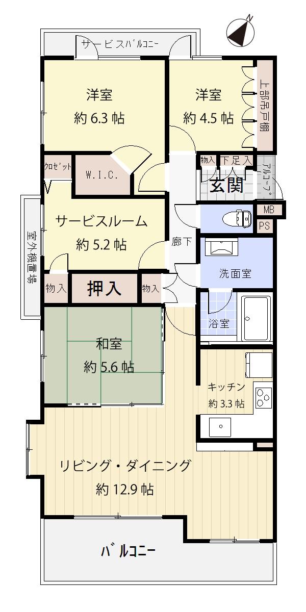 Floor plan. 3LDK + S (storeroom), Price 32,800,000 yen, Occupied area 81.87 sq m , Balcony area 13.39 sq m