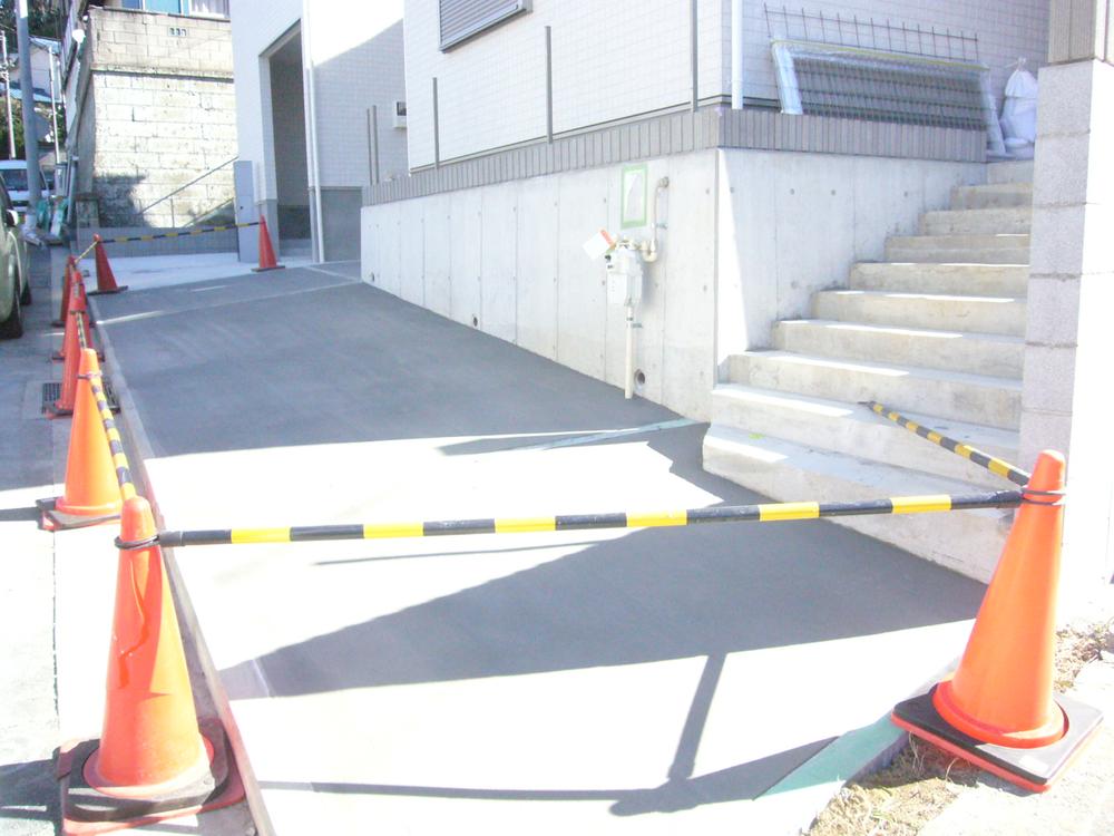 Parking lot. Soon to complete curing. 2013 November 13 shooting Building 3