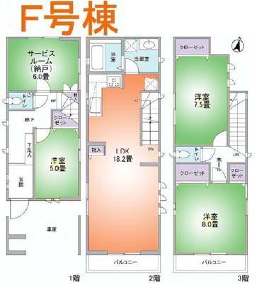 Floor plan. 40,900,000 yen, 4LDK, Land area 65.03 sq m , Building area 115.83 sq m