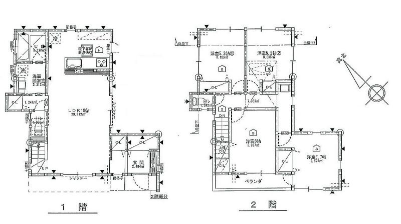 Floor plan. 37 million yen, 4LDK, Land area 126.77 sq m , Building area 98.53 sq m Floor