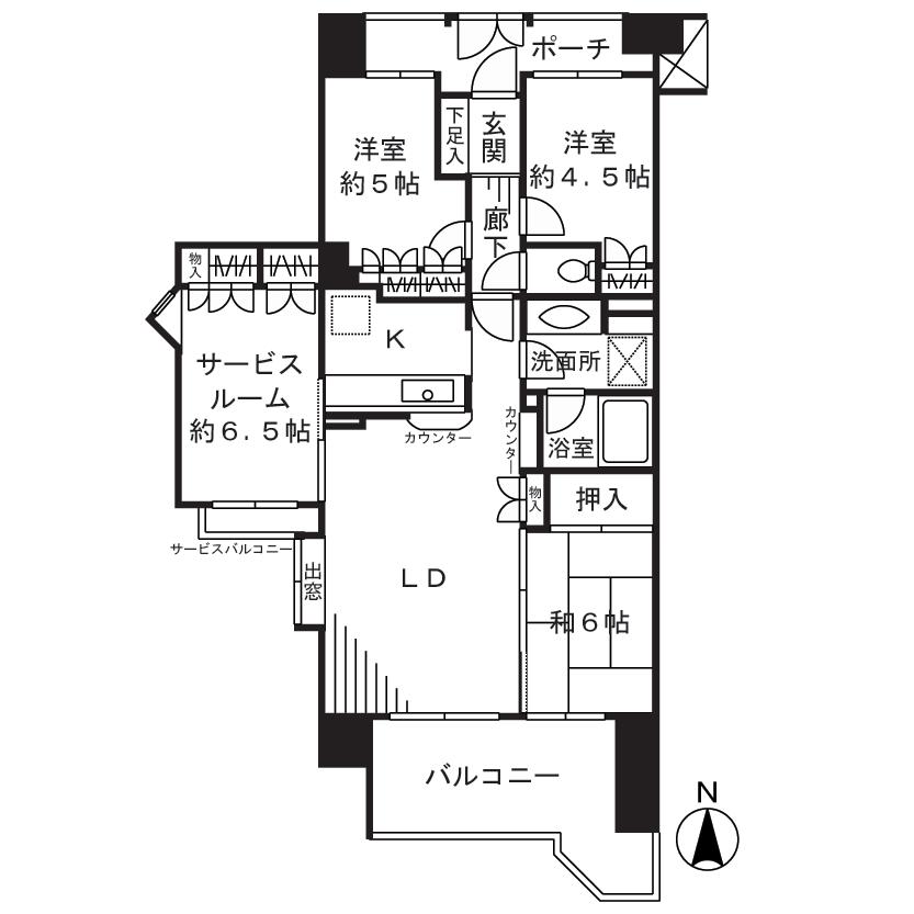 Floor plan. 3LDK + S (storeroom), Price 29.5 million yen, Occupied area 80.14 sq m , Balcony area 12.44 sq m