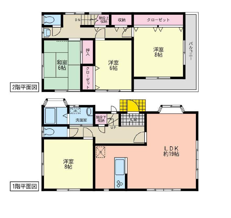 Floor plan. 36,800,000 yen, 4LDK, Land area 211 sq m , Building area 112.61 sq m