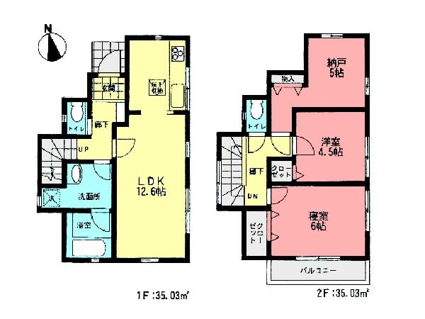 Floor plan. 30,800,000 yen, 2LDK+S, Land area 78 sq m , Building area 70.06 sq m floor plan