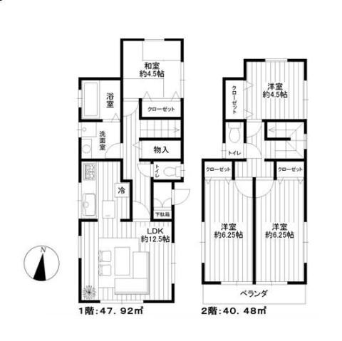 Floor plan. 35,500,000 yen, 4LDK, Land area 113.07 sq m , Building area 88.4 sq m