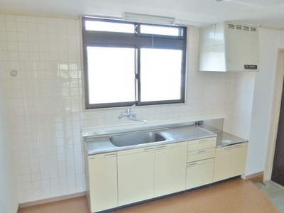 Kitchen. Bright kitchen with a window