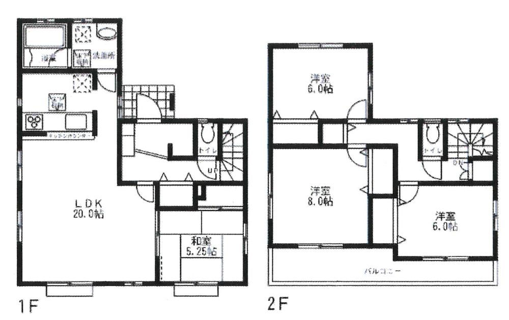 Floor plan. (1), Price 57,800,000 yen, 4LDK, Land area 175.11 sq m , Building area 110.54 sq m