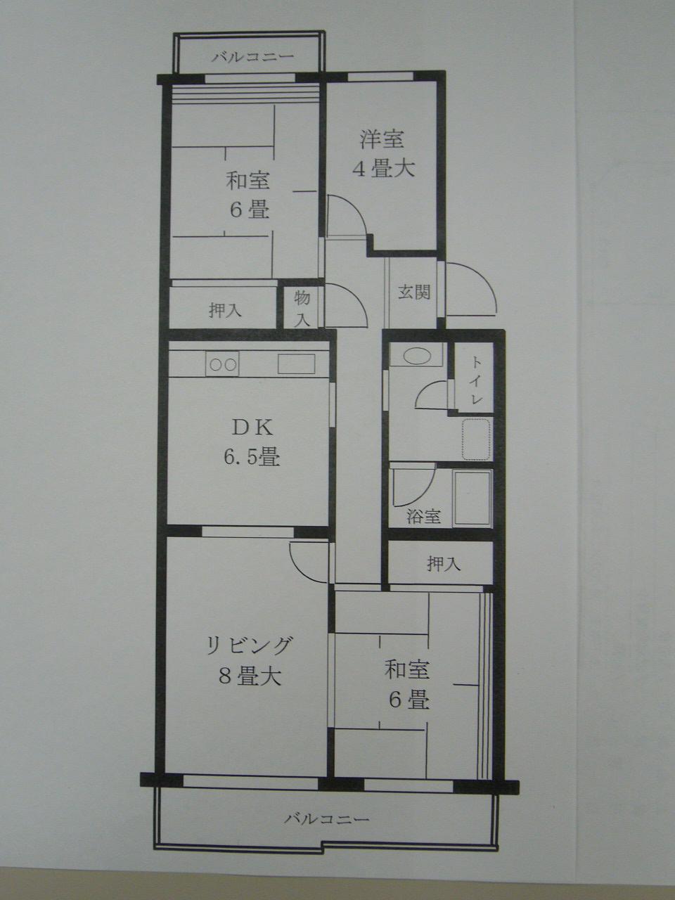 Floor plan. 3LDK, Price 18,800,000 yen, Occupied area 77.36 sq m , Balcony area 11.82 sq m