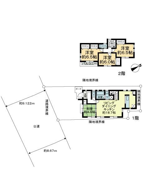Floor plan. 58,800,000 yen, 4LDK, Land area 125.18 sq m , Building area 99.36 sq m
