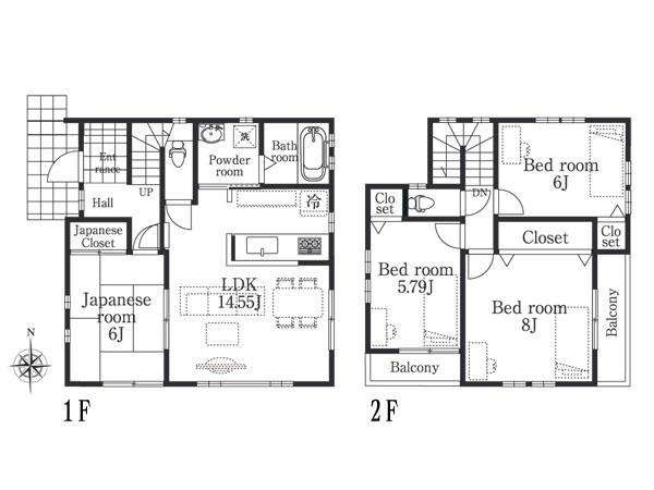 Floor plan. 45,800,000 yen, 4LDK, Land area 132.01 sq m , Building area 94.73 sq m floor plan