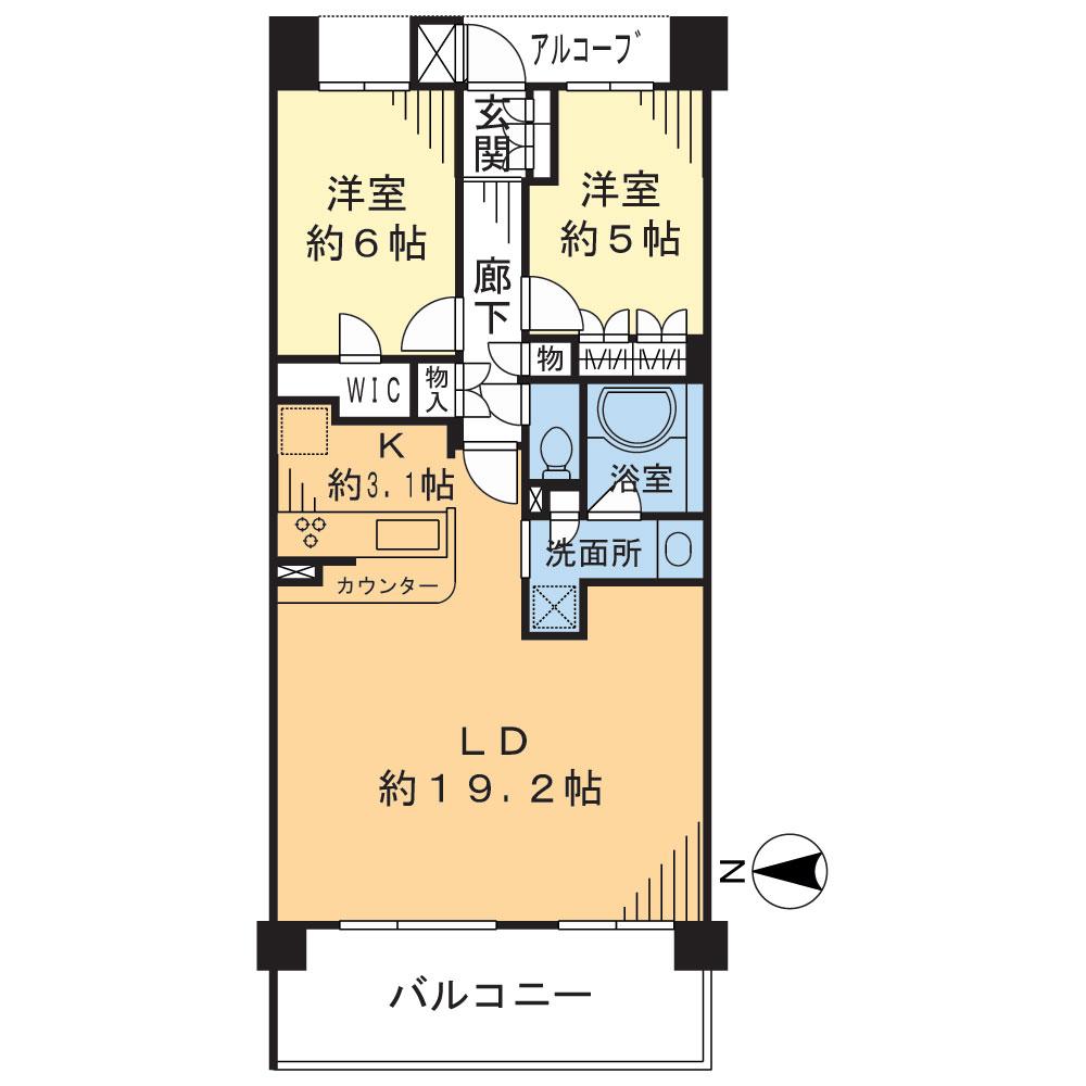 Floor plan. 2LDK + S (storeroom), Price 29,900,000 yen, Occupied area 71.61 sq m , Balcony area 12.4 sq m