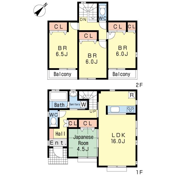 Floor plan. 54,800,000 yen, 4LDK, Land area 149.26 sq m , Building area 98.53 sq m