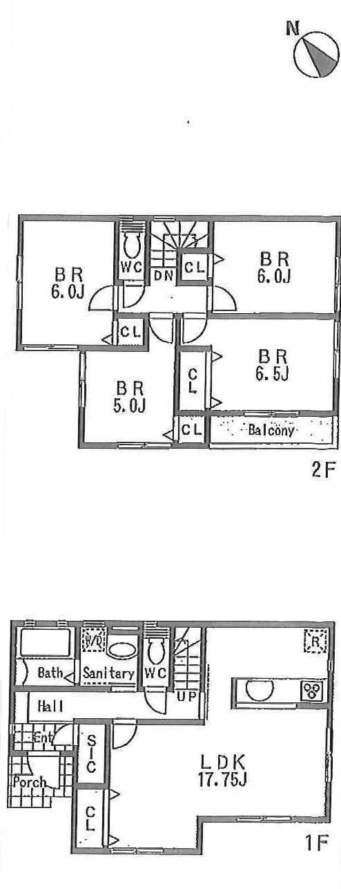 Floor plan. (D Building), Price 58,800,000 yen, 4LDK, Land area 125.04 sq m , Building area 99.36 sq m