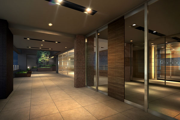 Shared facilities.  [Invite to unwind a person who live, Yingbin space harboring the warmth of wood] There is in the residence of the face, Entrance is a space to welcome owners and guests in the first.  By using a lot of natural materials, including wood, It was to create an atmosphere a warm suitable for Yingbin space. (Entrance approach Rendering CG)