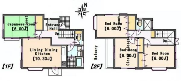 Floor plan. 32,800,000 yen, 4LDK, Land area 117.15 sq m , Building area 86.44 sq m