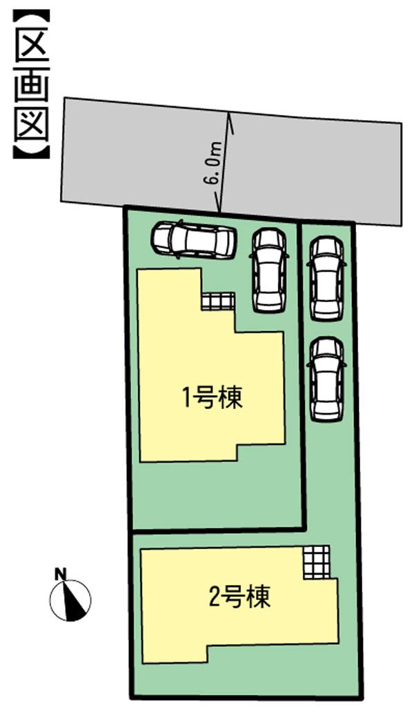 The entire compartment Figure. Land area 1 ・ In Building 2 both 50 square meters more than.