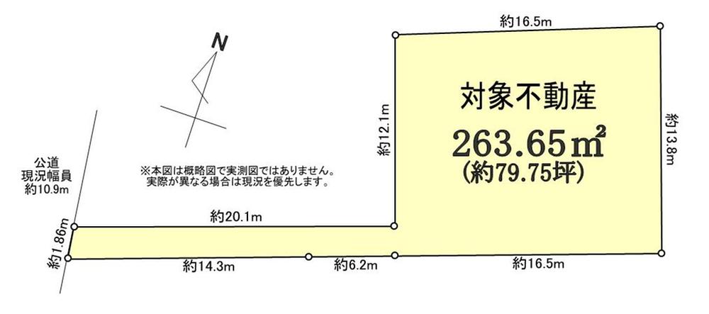 Compartment figure. Land price 35 million yen, Land area 263.65 sq m