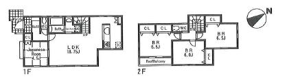 Floor plan. (A), Price 58,800,000 yen, 4LDK, Land area 125.18 sq m , Building area 99.36 sq m