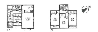 Floor plan. (B), Price 54,800,000 yen, 4LDK, Land area 149.27 sq m , Building area 98.53 sq m