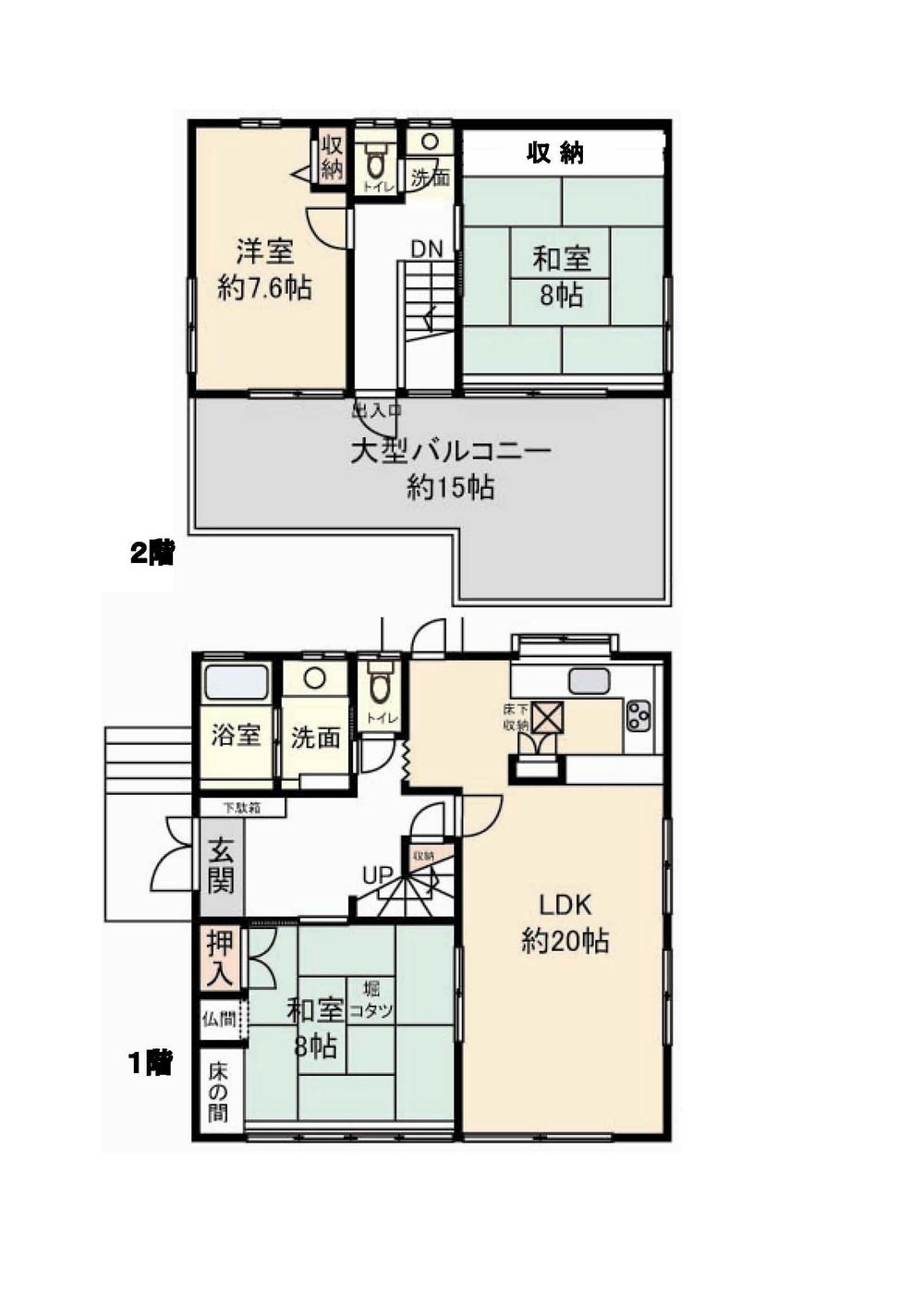 Floor plan. 63 million yen, 3LDK, Land area 206.89 sq m , The building area of ​​114.71 sq m each room, There accommodated. 