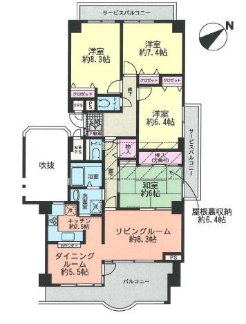 Floor plan. 4LDK, Price 28 million yen, The area occupied 104.9 sq m , Balcony area 25.67 sq m 4 dihedral angle room There is attic storage of the top floor limit, Worry luggage a lot of your family. Please consult floor plan changes and the like.