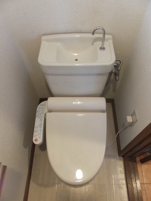 Toilet. With warm water washing toilet seat