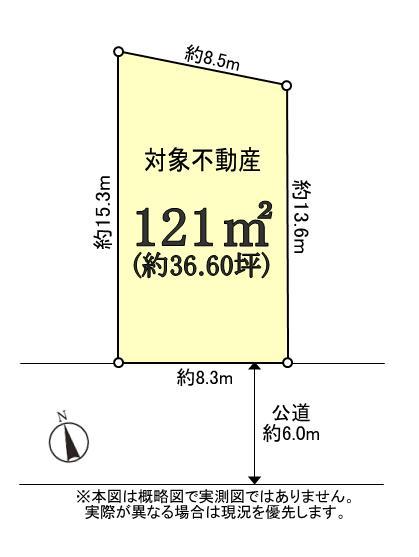 Compartment figure. Land price 41 million yen, Land area 121 sq m