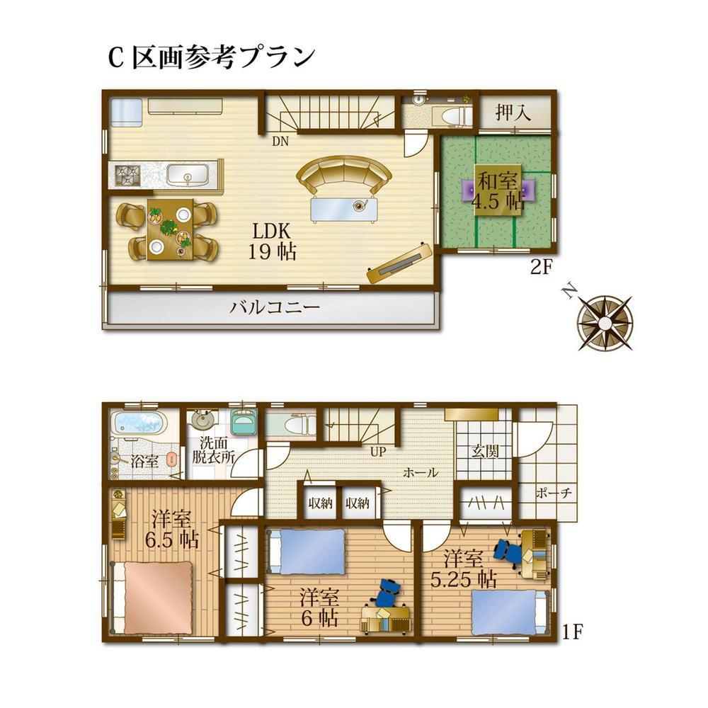 Compartment figure. Land price 36,800,000 yen, Land area 108.5 sq m