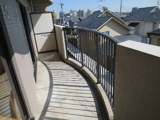 Balcony. A rounded balcony