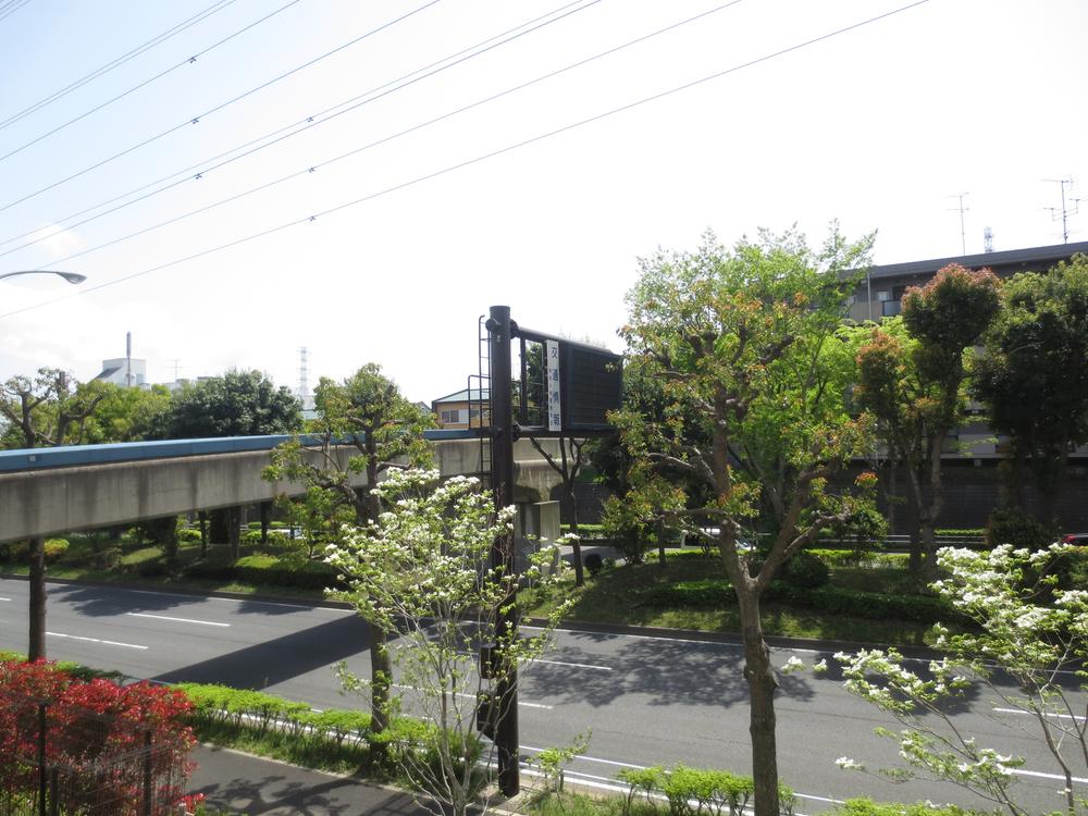 View photos from the dwelling unit. View from the balcony. Green is beautiful trees planted in the side of the road.