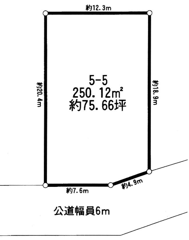 Compartment figure. Land price 73,800,000 yen, Land area 250.12 sq m