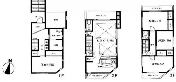 Floor plan. 41,950,000 yen, 4LDK, Land area 73.47 sq m , Building area 118.19 sq m