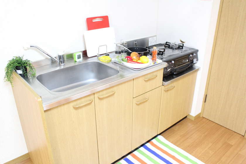 Kitchen. 2 lot gas stoves (with grill) is the equipment! 