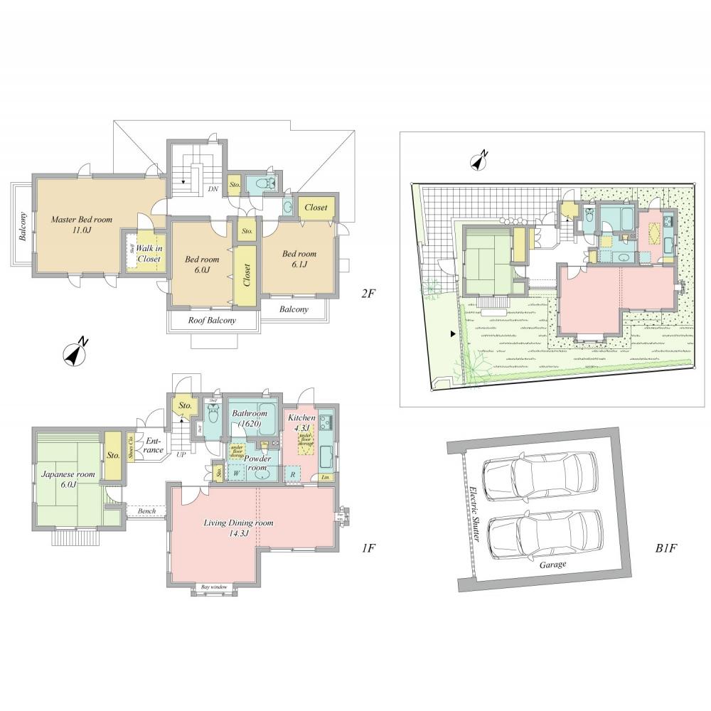 Floor plan. 69,800,000 yen, 4LDK, Land area 178.29 sq m , Building area 128.44 sq m