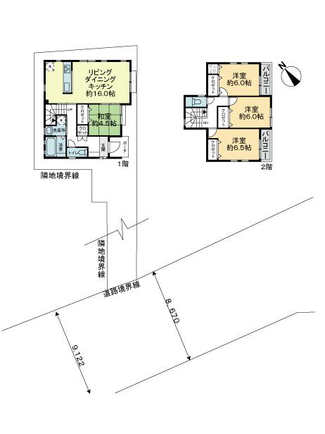 Floor plan. 54,800,000 yen, 4LDK, Land area 149.27 sq m , Building area 98.53 sq m