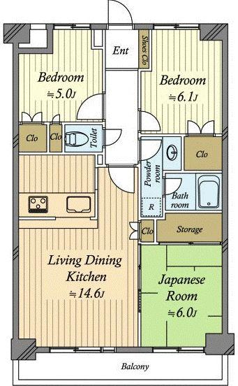Floor plan. 3LDK, Price 29,800,000 yen, Occupied area 70.34 sq m , Balcony area 8.7 sq m renovated. Pets is a breeding possible the property.