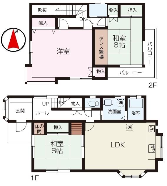 Floor plan. 9.7 million yen, 3LDK, Land area 112 sq m , Building area 92.47 sq m total living room facing south. Good is per yang! 