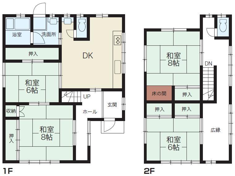 Floor plan. 9.9 million yen, 4DK, Land area 104.62 sq m , Building area 110.54 sq m
