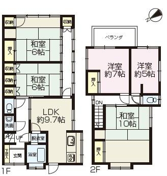 Floor plan. 15 million yen, 5DK, Land area 125.6 sq m , Building area 98.97 sq m