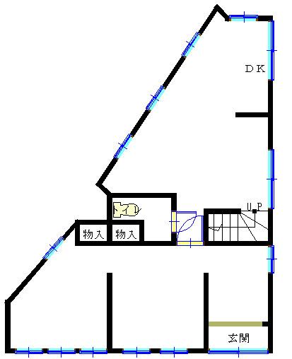 Floor plan. 16.5 million yen, 3DK, Land area 88.81 sq m , Building area 59.5 sq m 1 floor are independent of each store portion and a private space. 