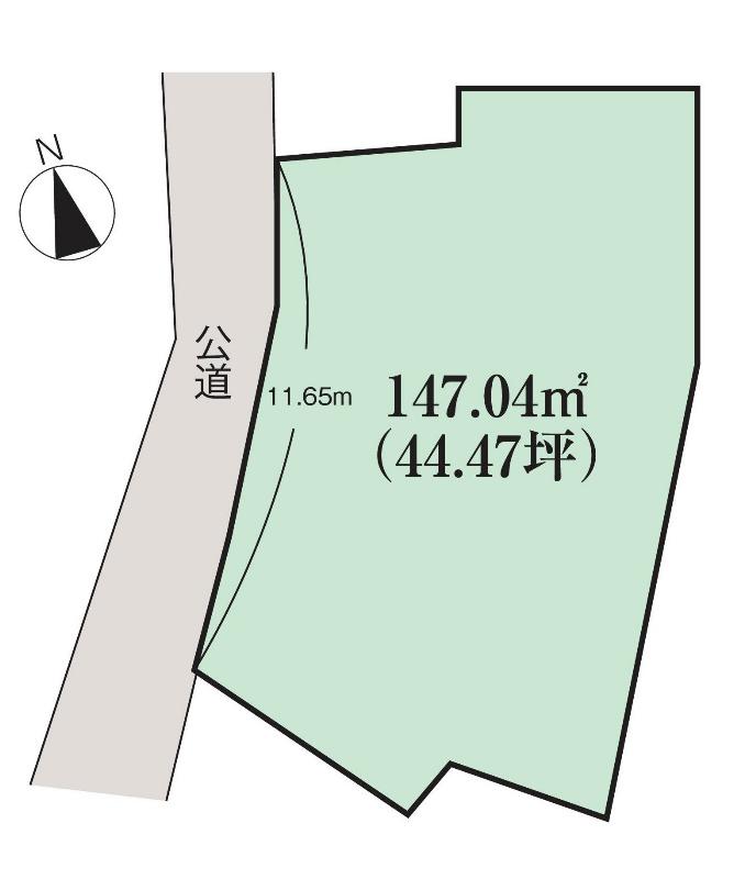 Compartment figure. Land price 12.8 million yen, Land area 147.04 sq m