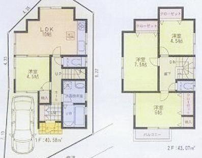 Floor plan. 26,800,000 yen, 4LDK, Land area 79.39 sq m , Building area 83.65 sq m