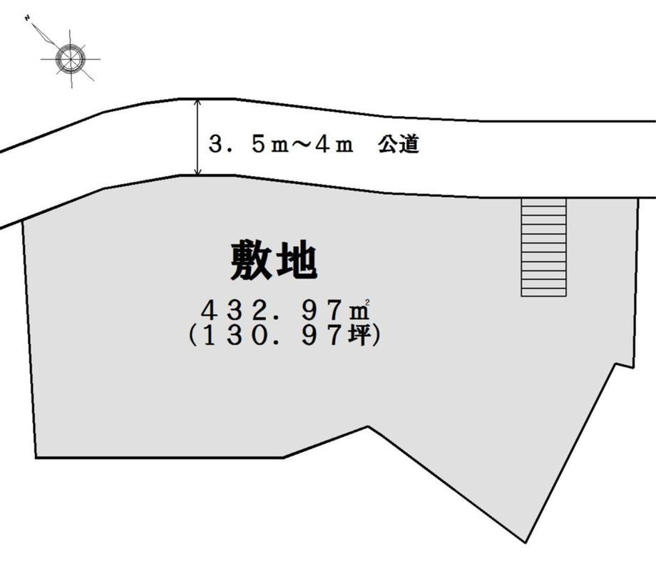 Compartment figure. Land price 7.8 million yen, Land area 432.97 sq m